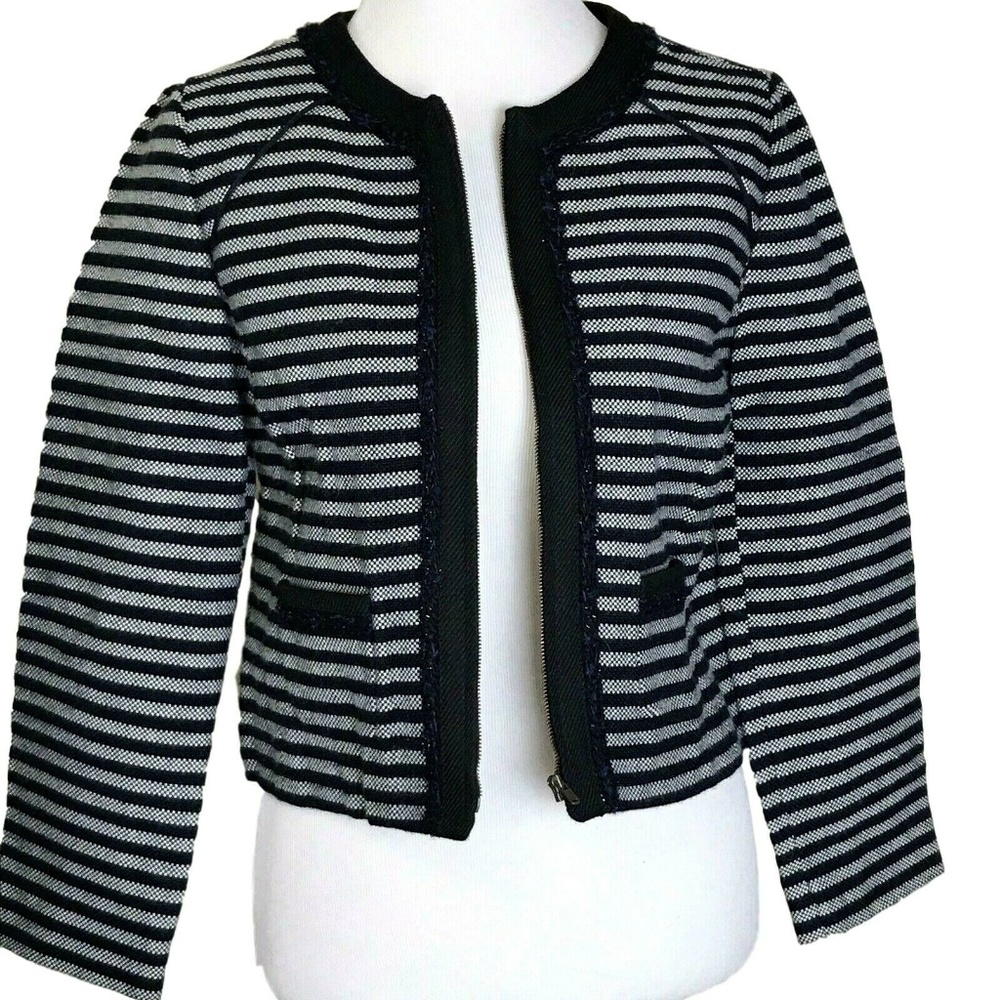 New J.Crew Factory Suiting Striped Tweed Blazer